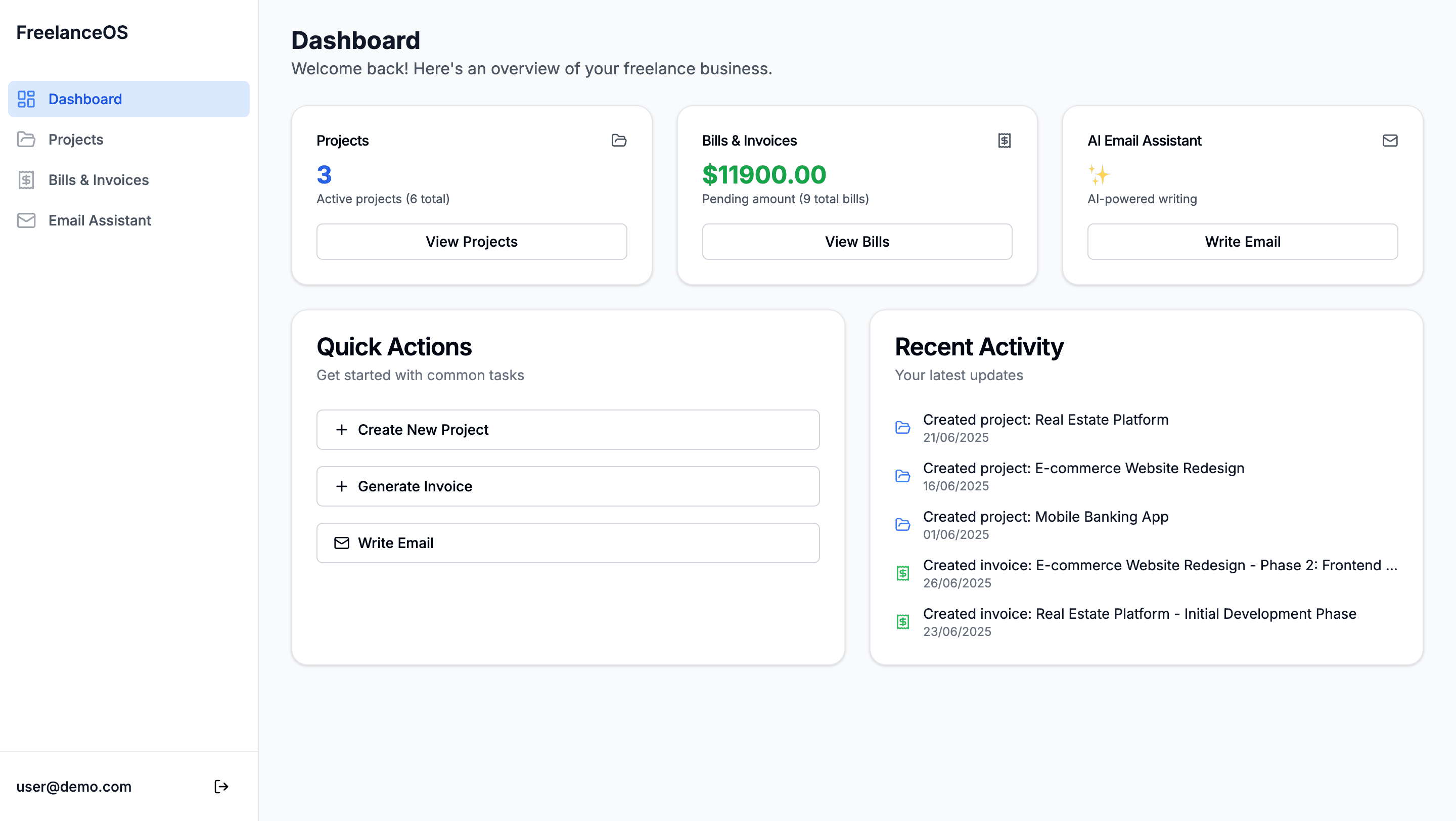 FreelanceOS - FreelanceOS is a comprehensive project management tool designed specifically for freelancers and sma